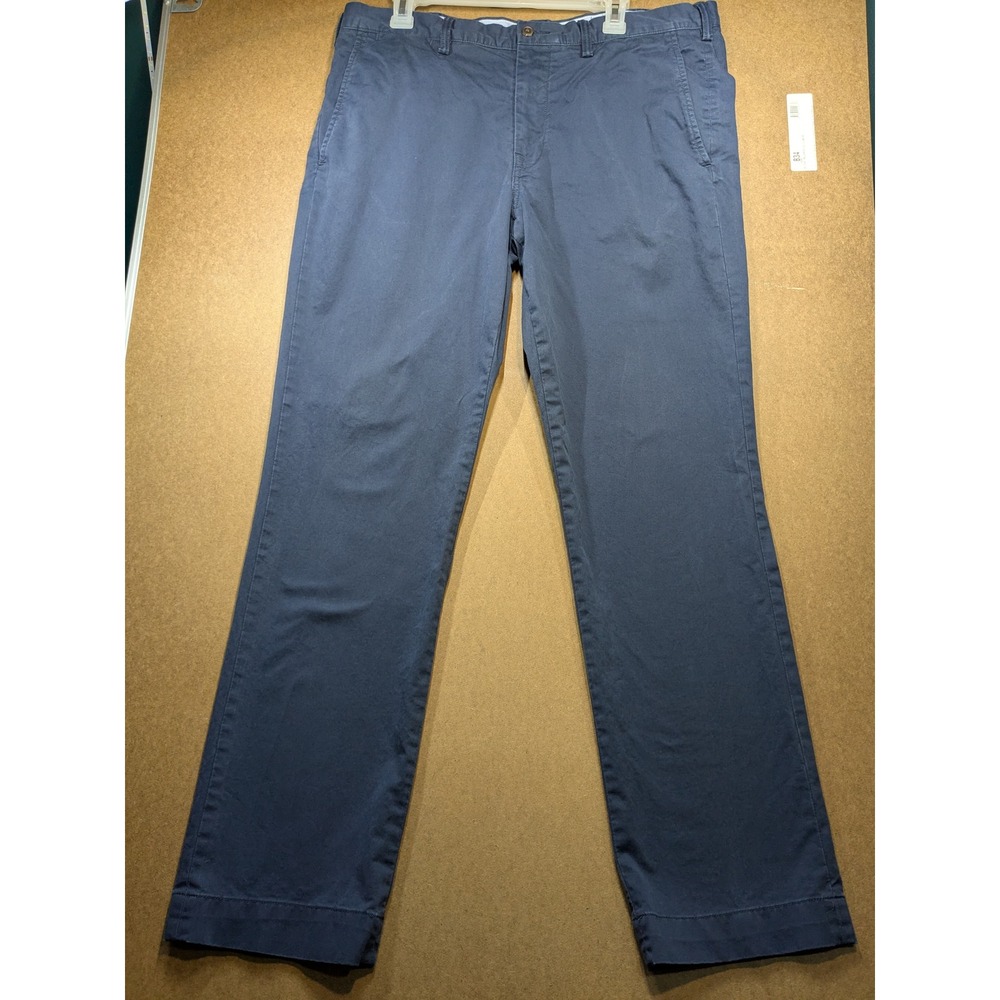 Polo Ralph Lauren Mens Navy Blue Stretch Straight Fit Chino Pants 36x32